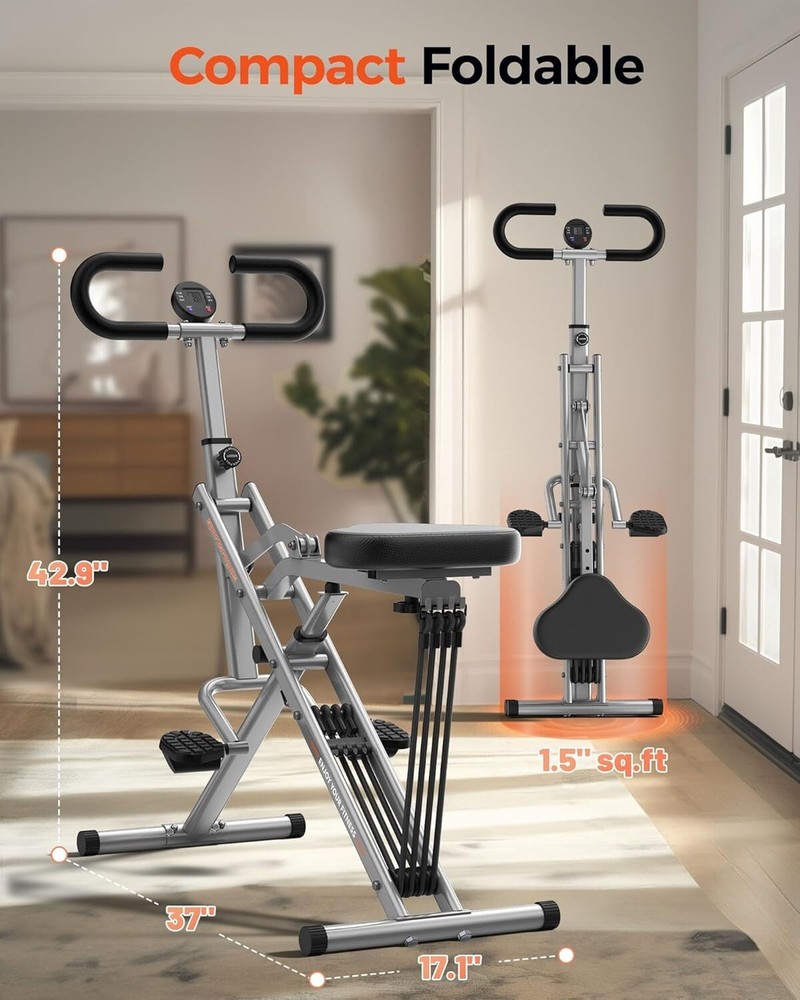 Squat Machine for Home,Rodeo Core Exercise Machine,330lbs Foldable,Adjustable...