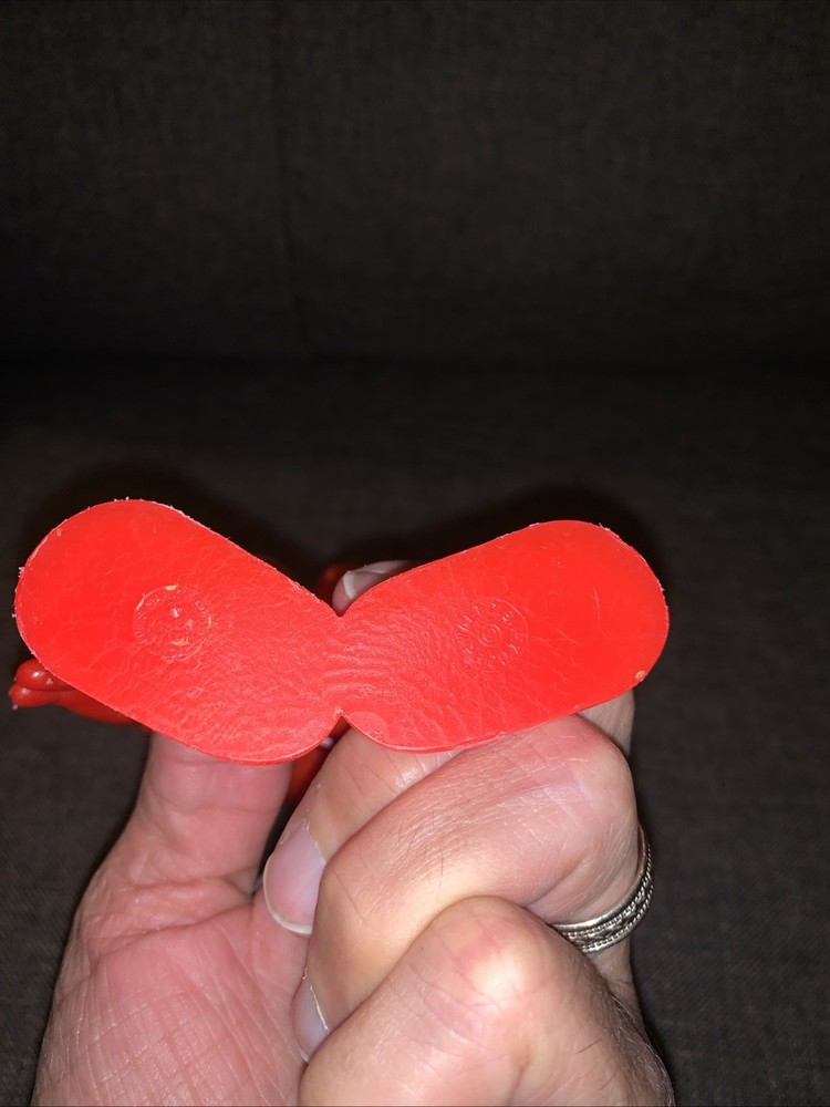 Walt Disney Mickey Mouse Marx 1971 Plastic Red Figurine