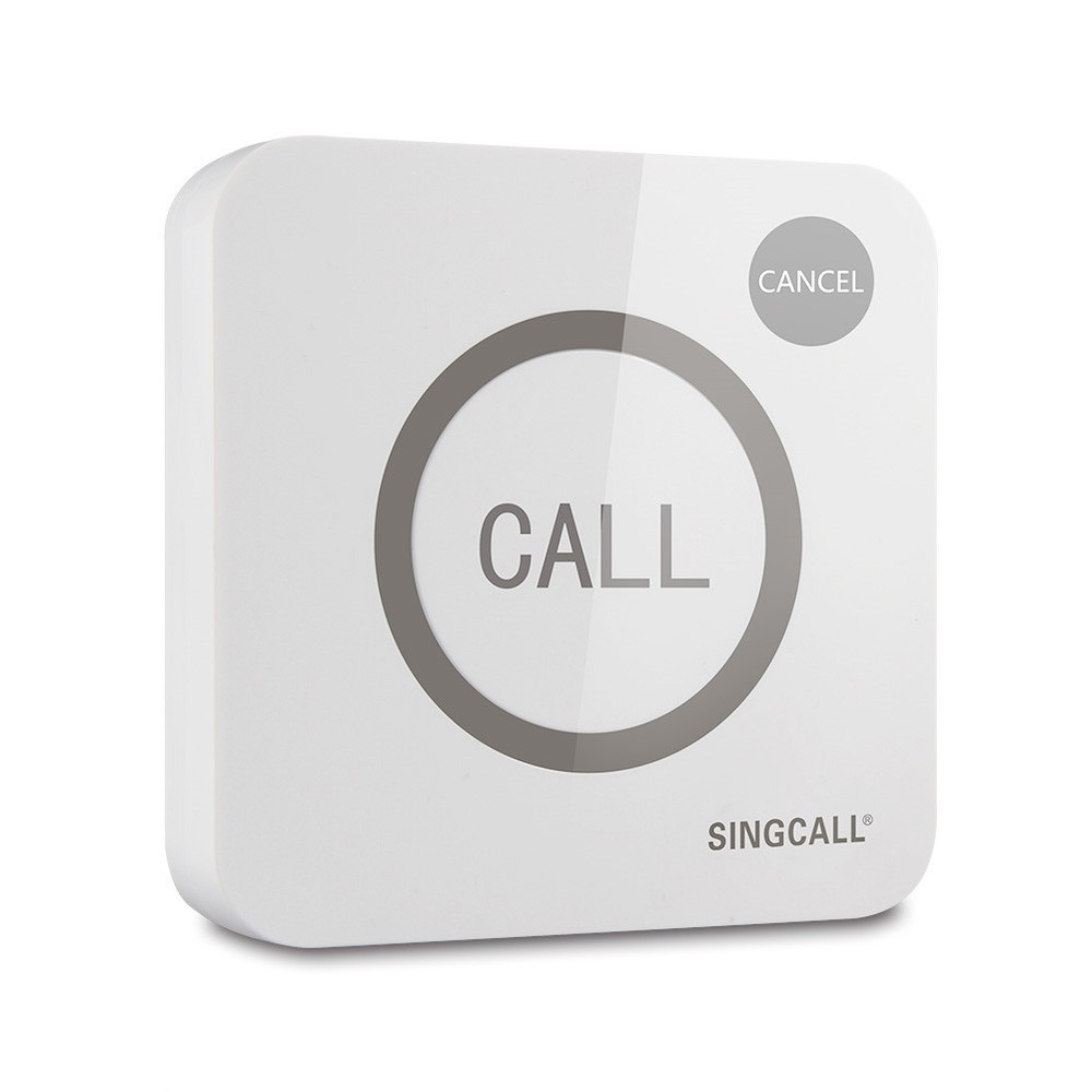 SINGCALL Wireless 2 Pcs Sound Strobe Flash Siren Security System with 4 Pagers