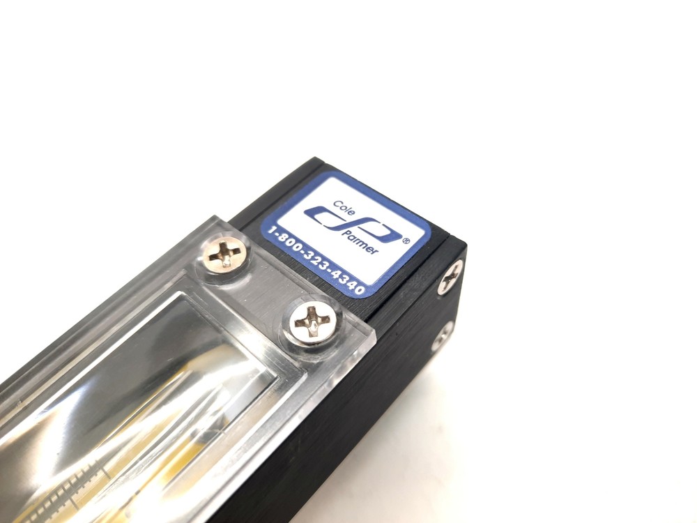 Cole-Parmer Masterflex Variable Area Panel Flowmeter 150mm Tube: 044-40-N, Valve