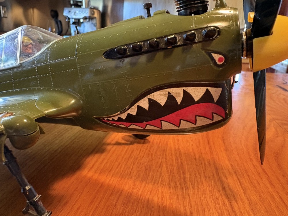 VINTAGE COX P-40 WARHAWK - tested and working great!