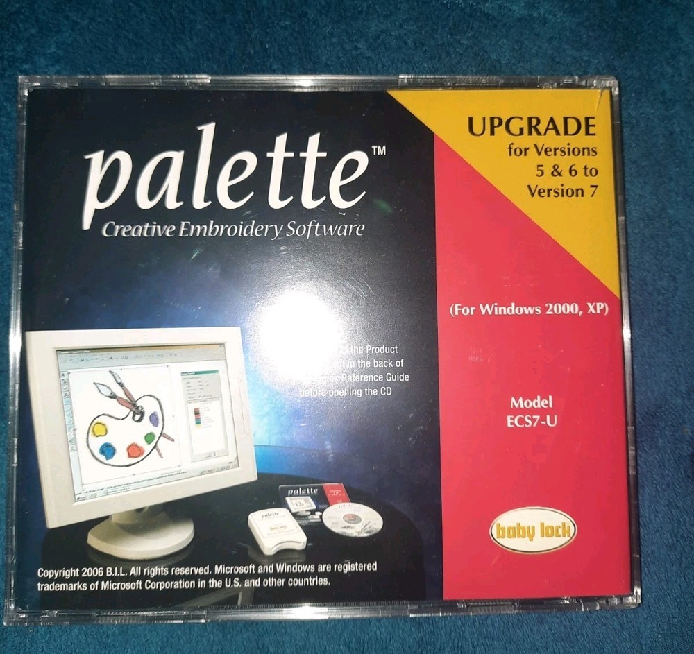 Baby Lock Palette Upgrade Software Version 7 for Versions 5 & 6 ECS7-U UPGRADE