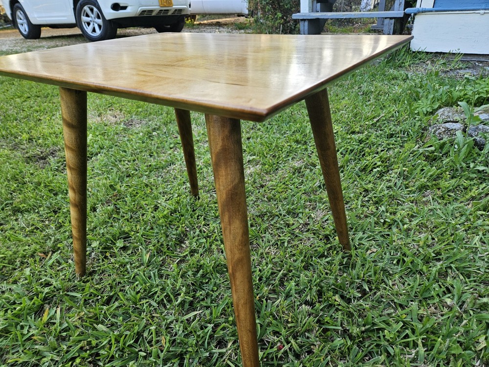Restored Vintage Mid-Century Maple Planner Group End Table