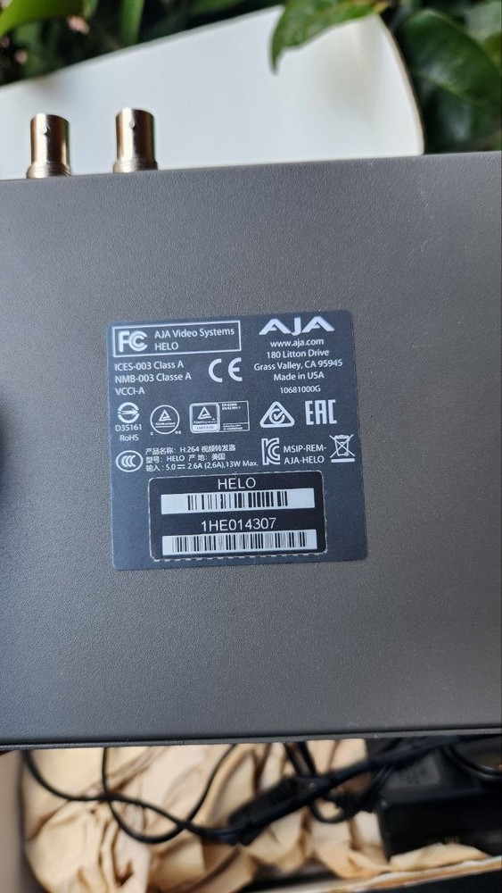 AJA Helo H.264 Streamer And Recorder Digital Video Recorder Encoder