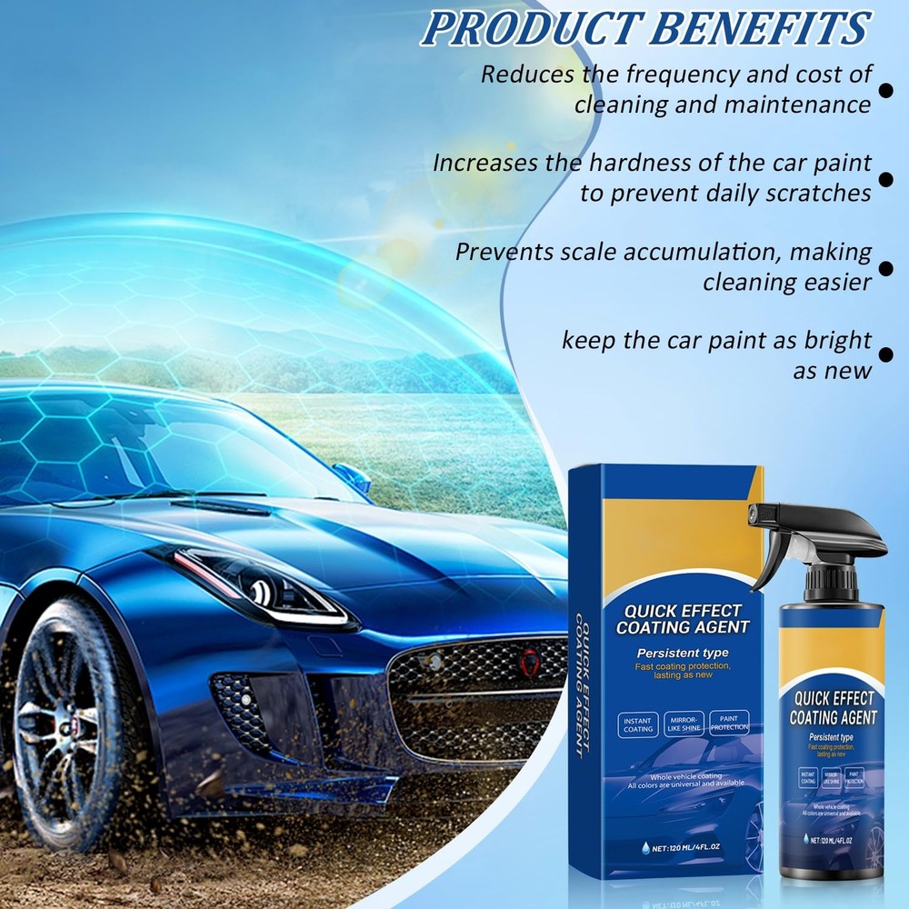 2pcs Car Coating Spray, Quick Effect Agent, 2025 New Quickly Coat...