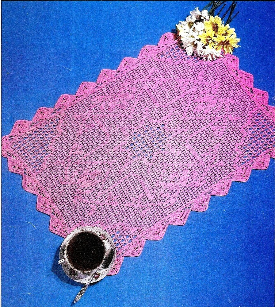 EASTER Flowering Star Doily/CROCHET PATTERN INSTRUCTIONS ONLY