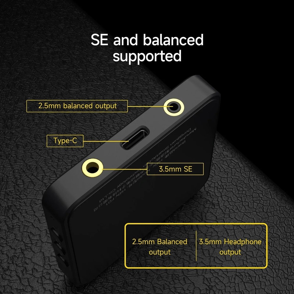 HiBy FD1 Type C USB DAC Headphone Amplifier Decoder HiFi Audio DSD128 MQA For Mu