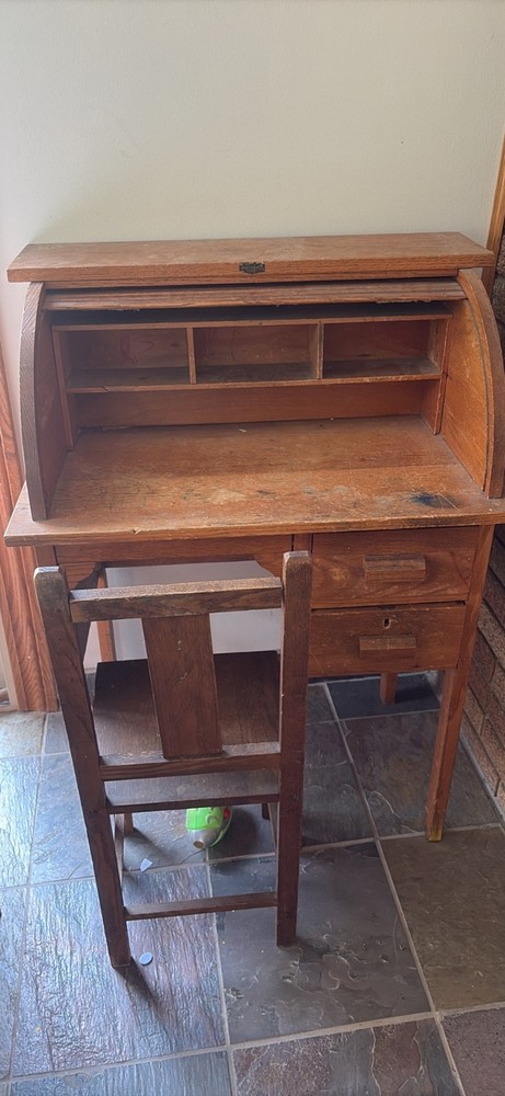 steinfeld childs roll top desk 1930's