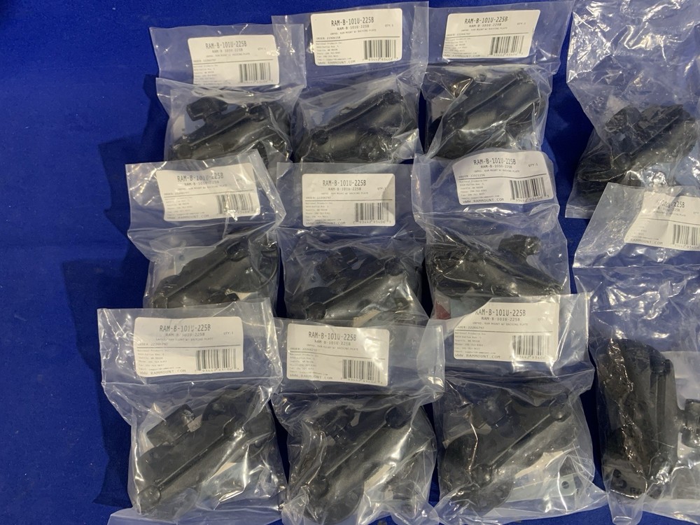 14 RAM Double Socket Arm Mounts w/ 28 Ball Components B Size With Backing Plates