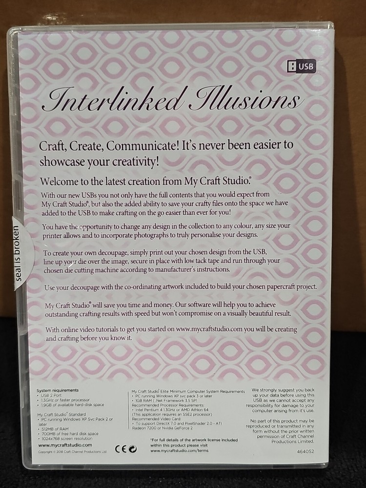 My Craft Studio Interlinked Illusions USB Die Collection Charisma Artwork PC