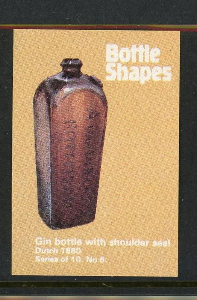 Bottle Shapes Gin Bottle Match Box Label