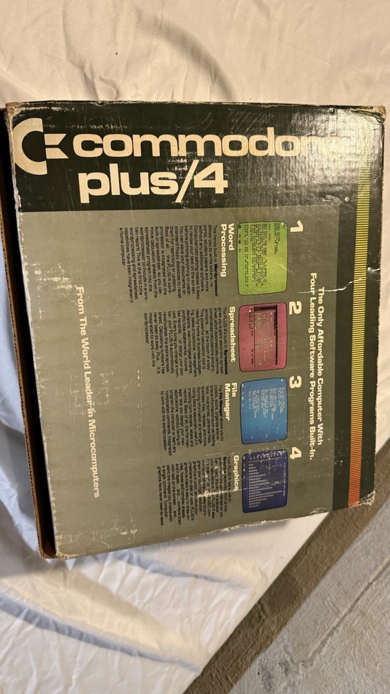 WORKING Commodore Plus/4 In Box With PSU Manuals Retro Vintage Computer Tested