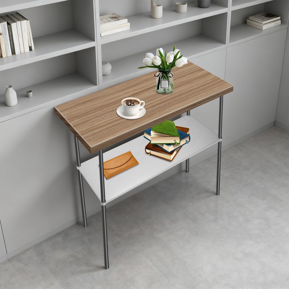 Under Shelf Stainless Steel Wide Double Over-panel for Prep Table Commerce/Home