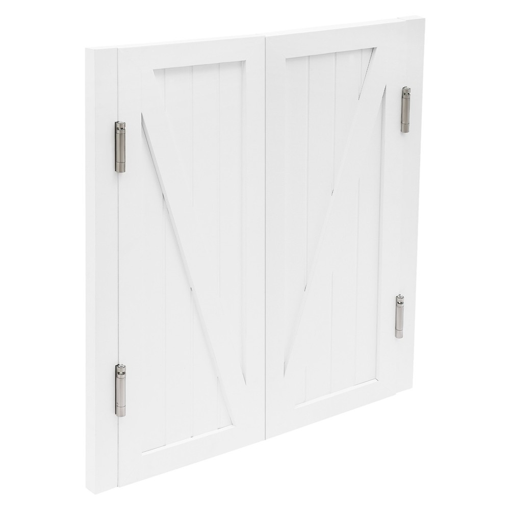 Partition Doors Solid Wood Entrance Partial Door Double-Doors Leaf for Home Yard