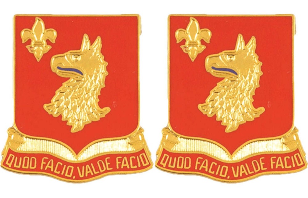 84th Regiment Distinctive Unit Insignia - Pair - Quod Facio Valde Facio