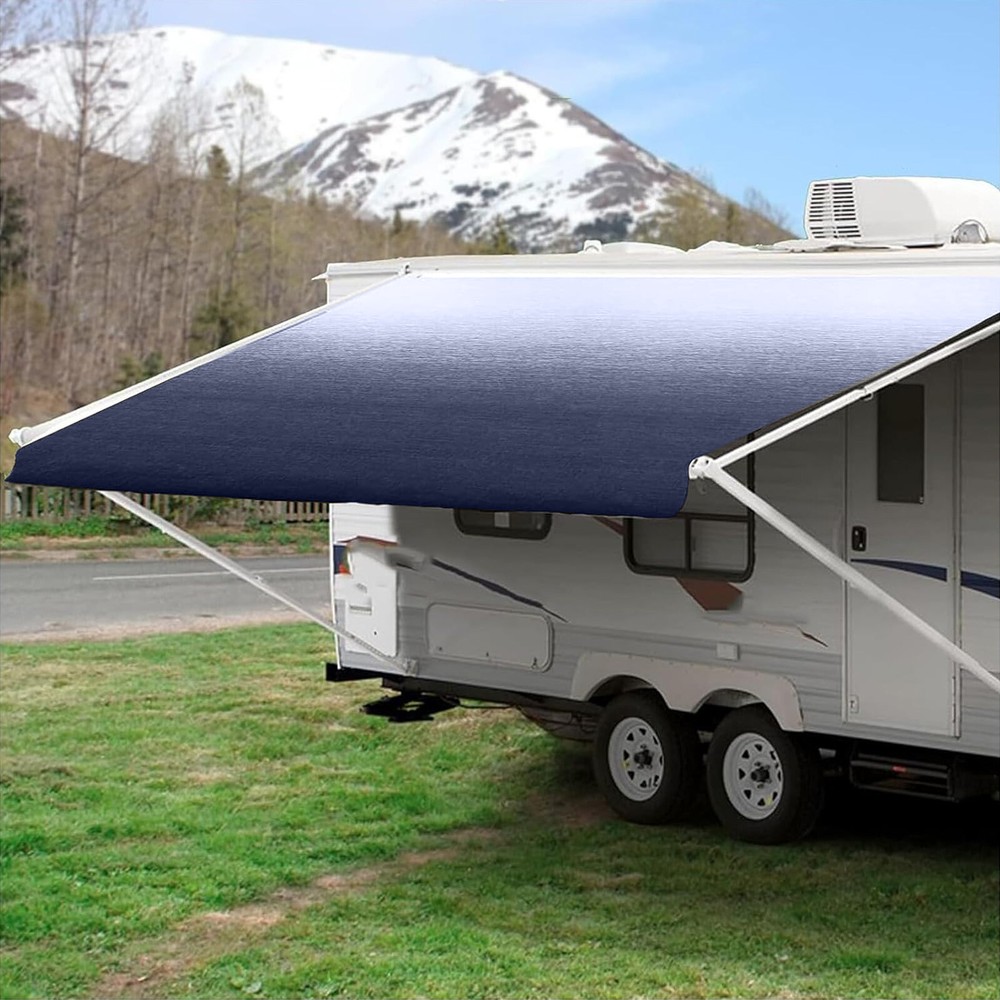 4-Ply Heavy Duty RV Awning Fabric Replacement for RV Camper Trailer 12ft-21ft