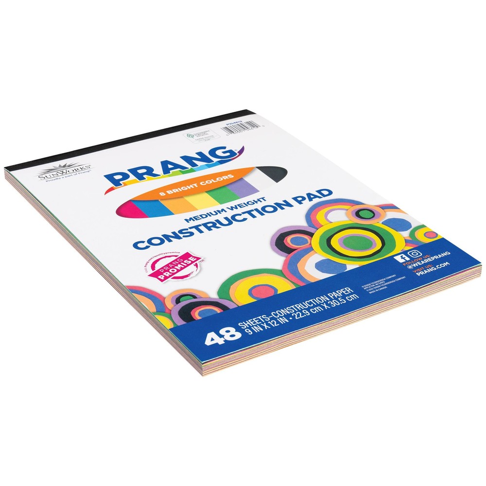 Prang (Formerly SunWorks) Medium Weight 9" x 12", Assorted Colors