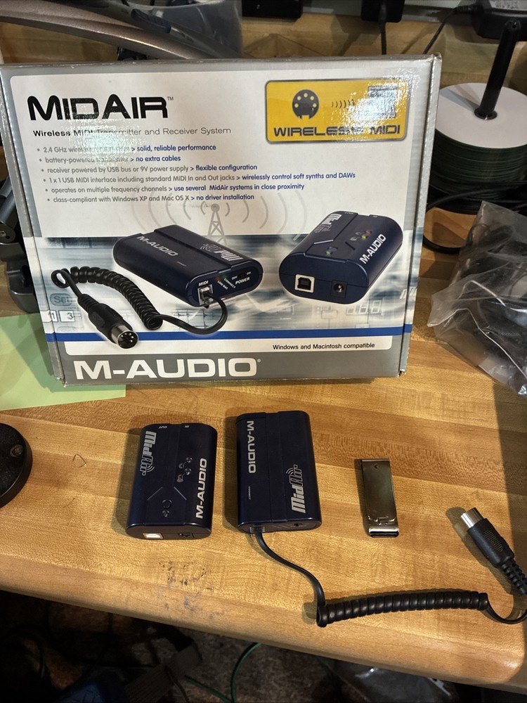 MIDAIR WIRELESS MIDI Transmitter And Receiver