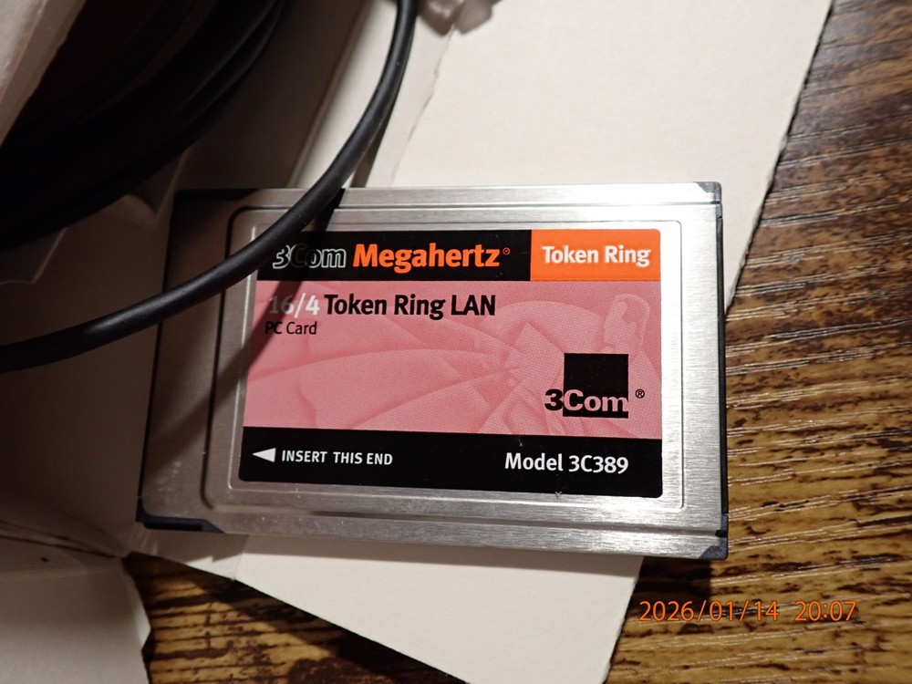 3COM Megahertz - 16/4 Token Ring LAN PC Card