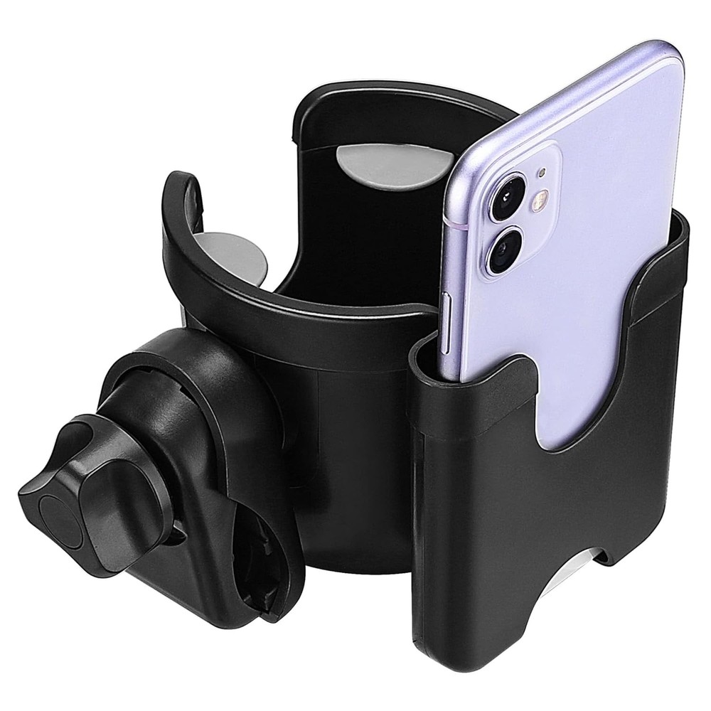 Universal Stroller Cup Holder, Adjustable Drink Holder with Phone Holder for ...