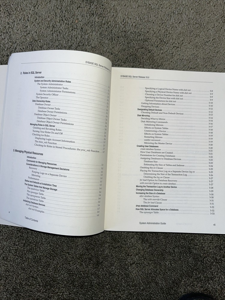Vintage Sybase SQL Server System Administration Guide 1994, before SAP merge.