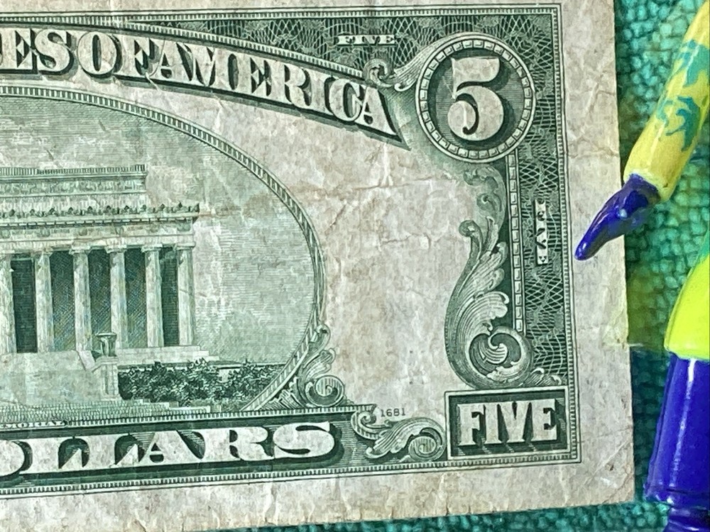 1934 C $5 SILVER CERTIFICATE