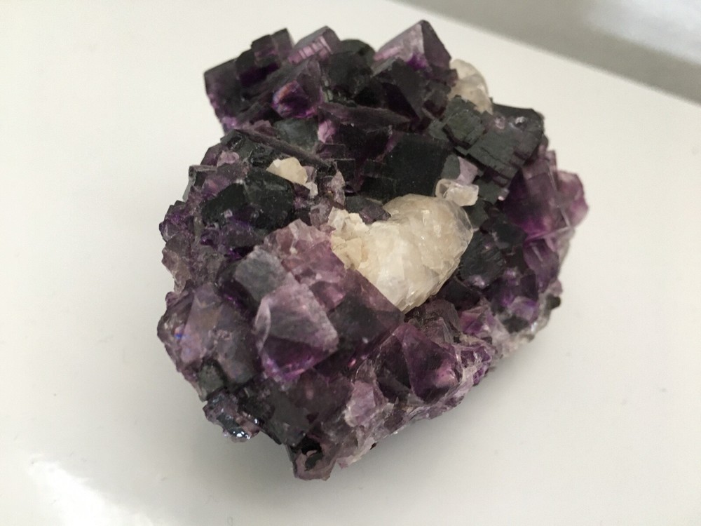 natural purple fluorite specimen, pre-owned