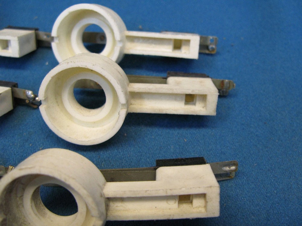 10 Used Leaf Switch Push Button Holders Good Condition Vintage Arcade