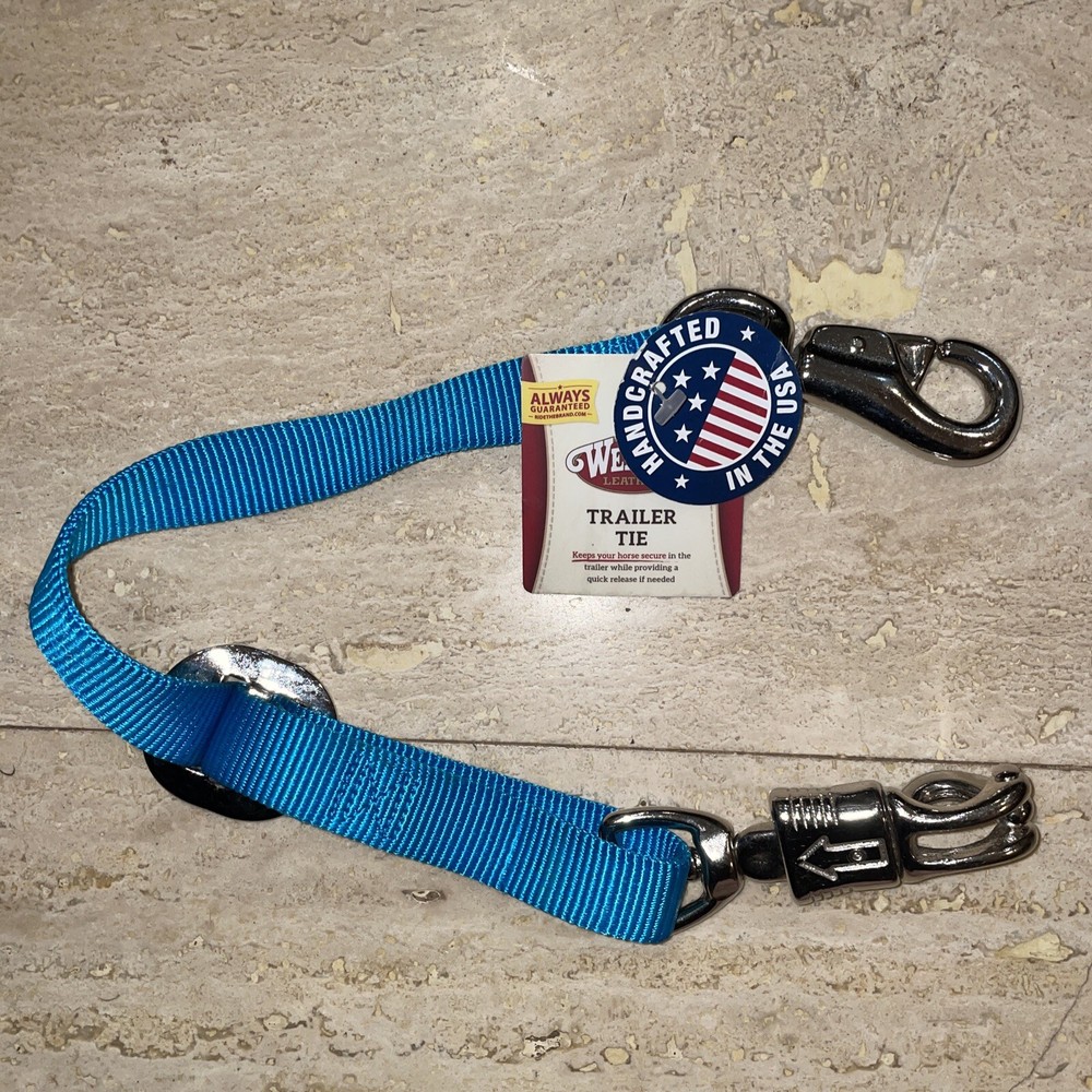 Weaver Nylon Cross Trailer Tie Blue 1"