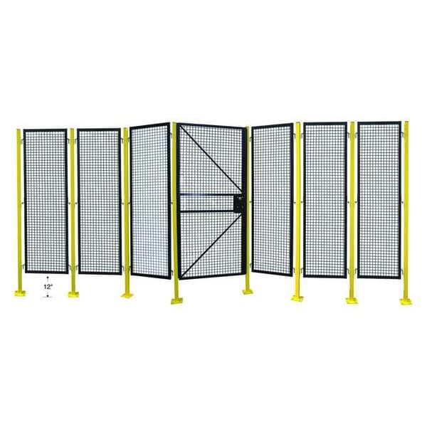 Wire Partition Corner Post, Height 6 Ft, 19N877