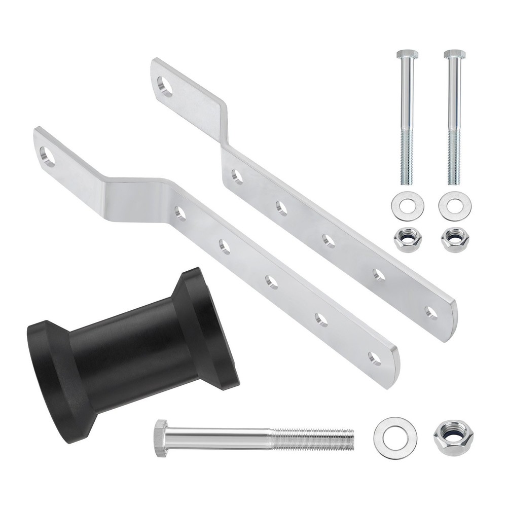 5" Adjustable Rubber Keel Roller with Panel Bracket Assembly for 3" Tongue New