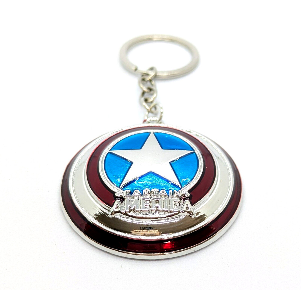 CAPTAIN AMERICA KEYCHAIN Marvel Comics Shield Superhero Key Chain/Keyring Gift