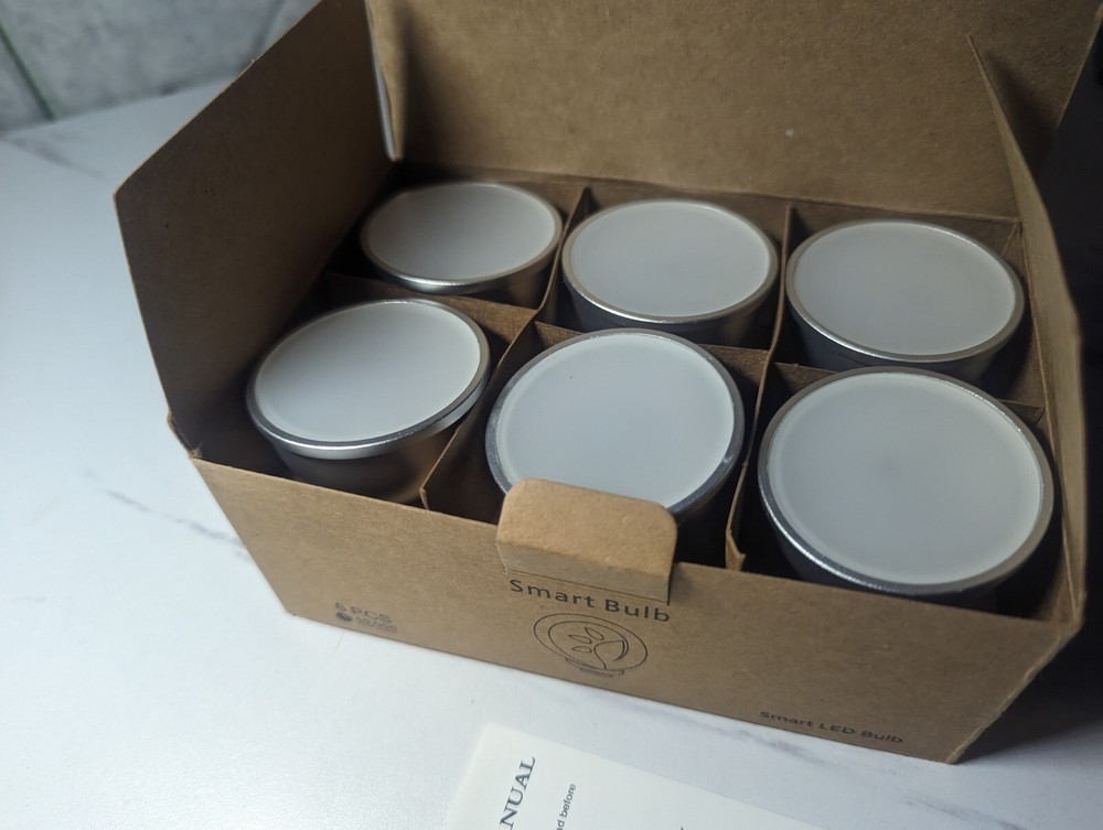 Mr16 Smart LED Bulb Gu5.3 Base Wifi Controlled 6 Pack