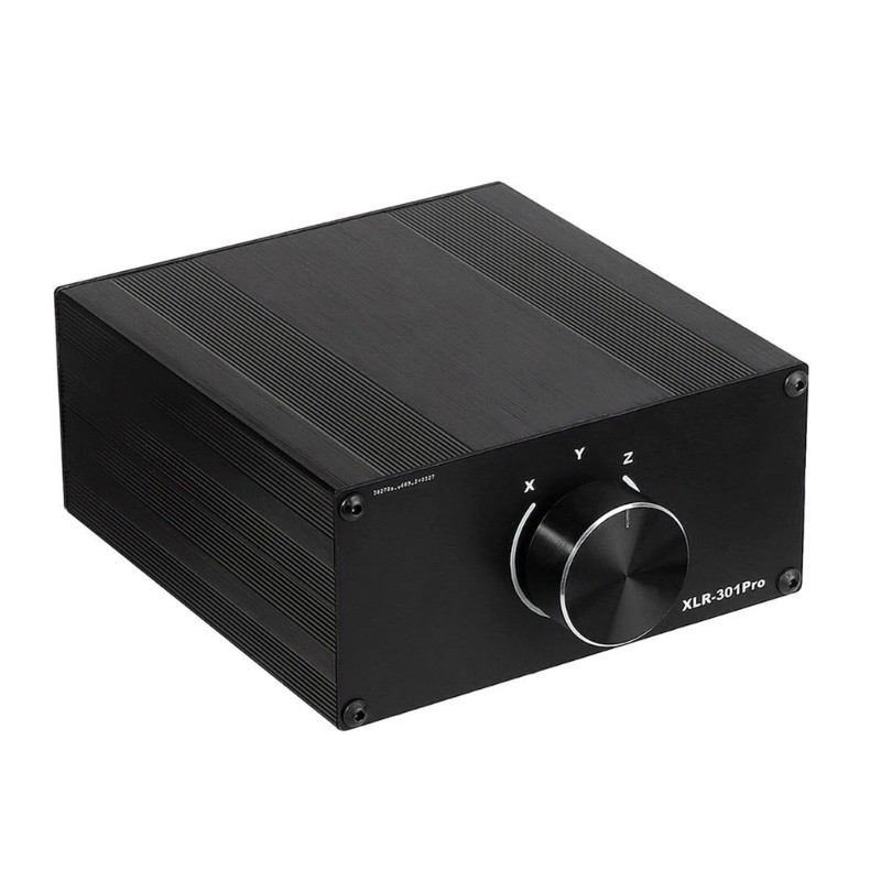 Professional XLR Audios Switcher 3 Input 1 Output Passive Selector For Studio