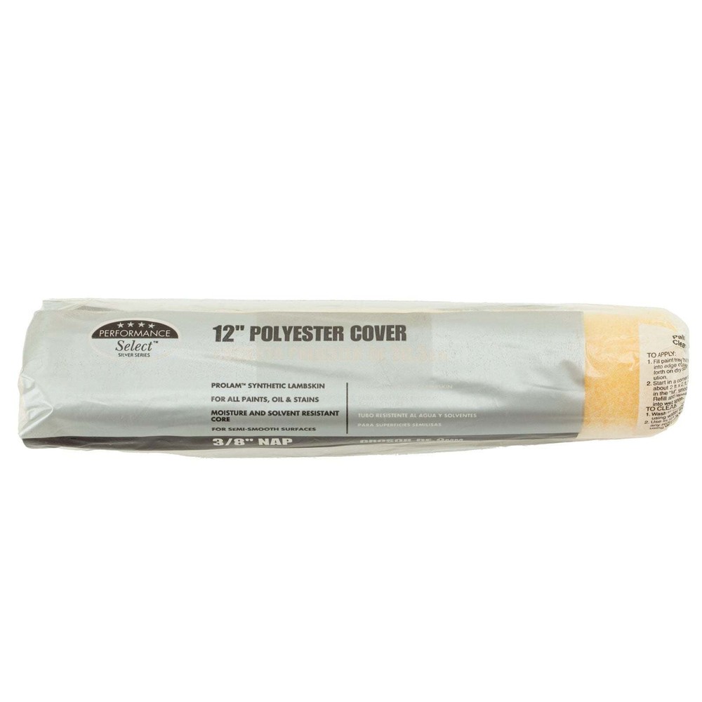 Performance Select 12" Roller Cover 3/8" Nap Polyester Fabric