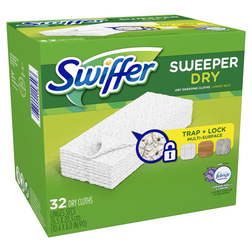 Swiffer Sweeper Dry Pad Refills, , Multi Surface, Lavender Scent, 32 Count