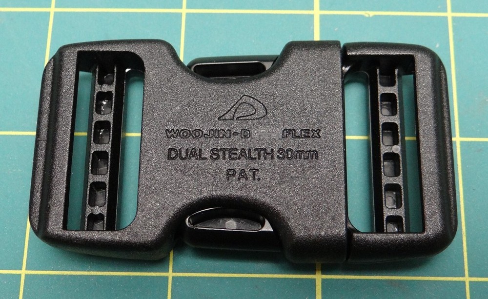Black Plastic Buckle Dual Adjustable Side Squeeze 30mm Multiple Quantities