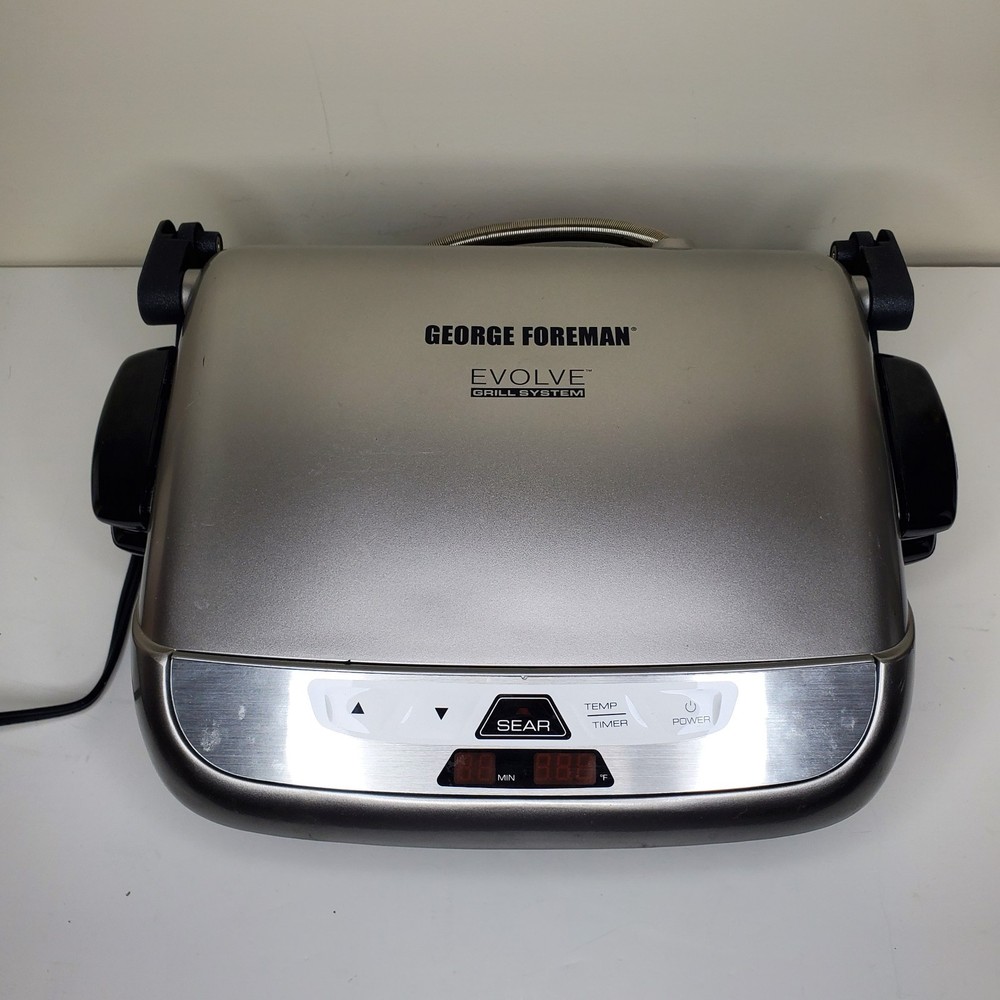George Foreman EVOLVE Grill System Silver Ceramic Grill Plates GRP4842P WORKS