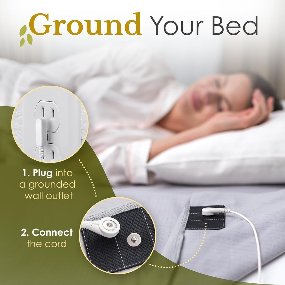 Grounding Sheets Full Size - Grey Earthing Sheets for Natural Sleep Enhancer - 9
