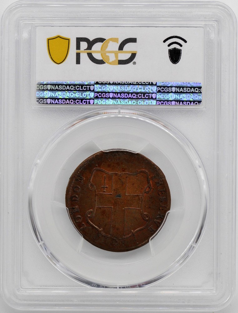 ELEPHANT LONDON, THIN 1/2 P PCGS MS 65 BN