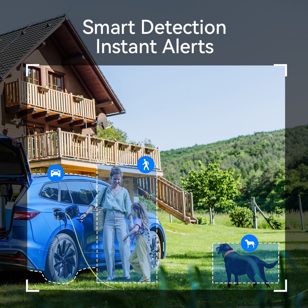 Solar Wireless Security Camera IP System WIFI NVR Monitor for Home Security