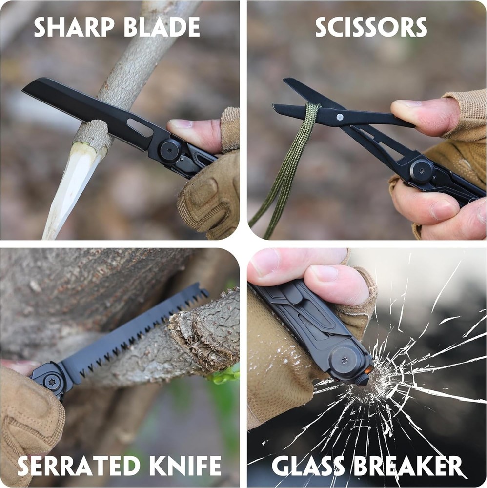 Multitool Pocket Knife EDC Camping Gift for Men