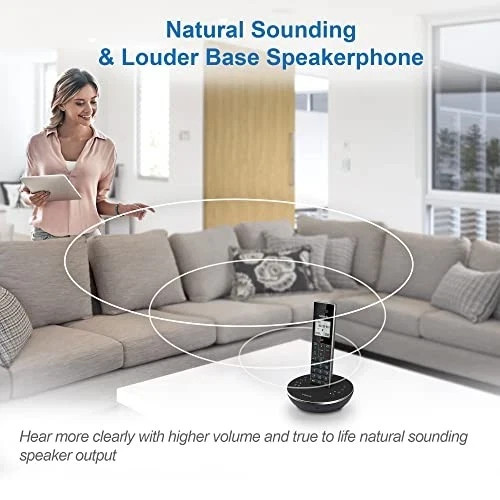 VTech LS6381-2 Bluetooth Speaker w/ Handset, Answering System, Black