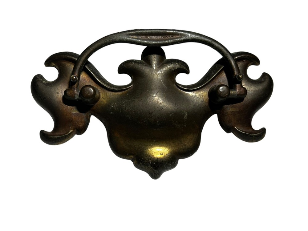 Vintage Single Brass Replacement Drawer Handle Pull Colonial Winged