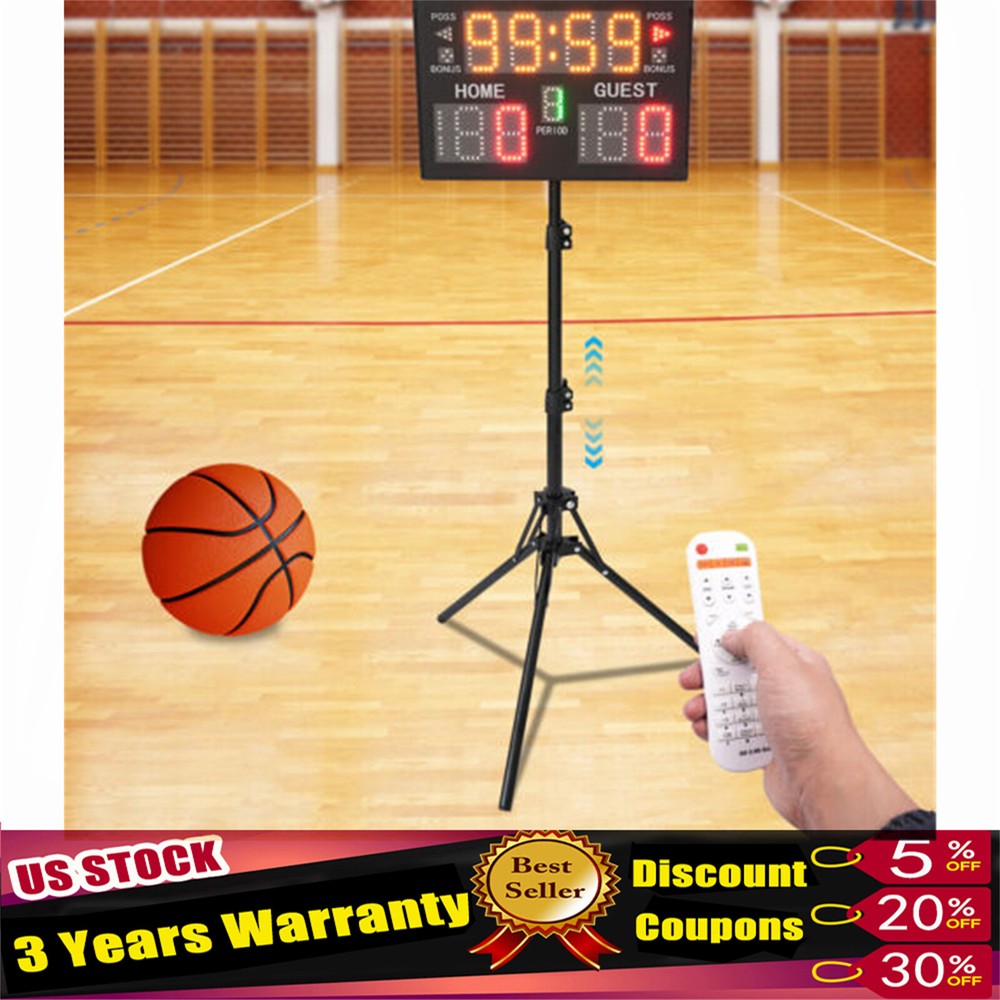Electronic Digital Scoreboard with Timer – Freestanding LED Display
