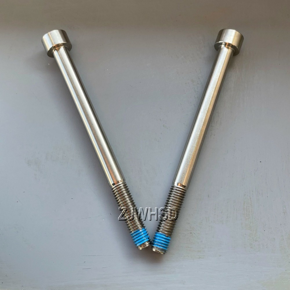 2pcs M7 x 90 Ti Titanium Screw Bolt Allen hex Socket Cap head with Thread Locker