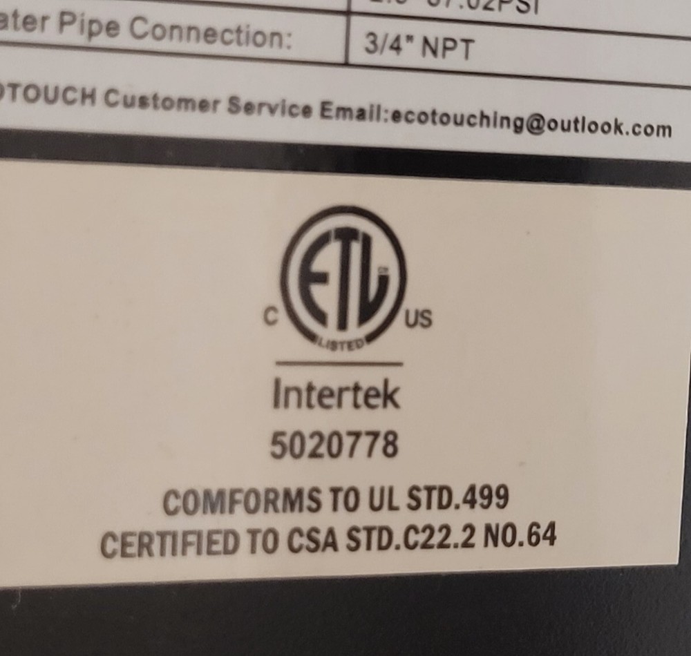 COTOUCH Electric Tankless Water Heater ECO180B 18kW Max Amp 75 Free Shipping!!