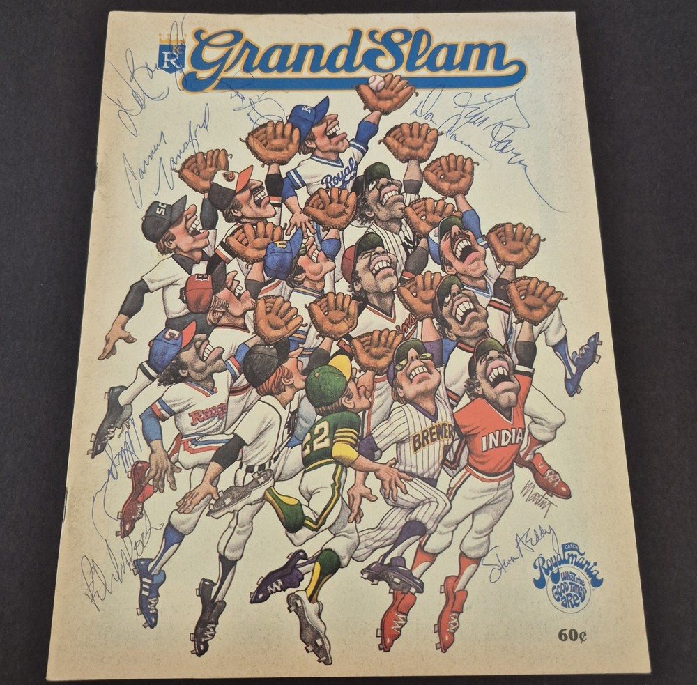 Royals Vs Angels 1979 Grand Slam Program With 6 Autographs