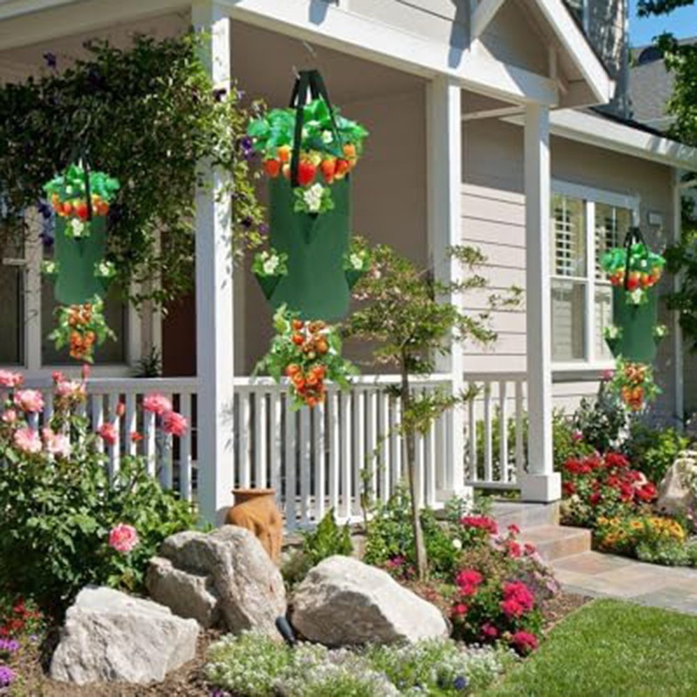 Flexible Gardening Solution NonWoven Vegetable Planters with 3 Pockets