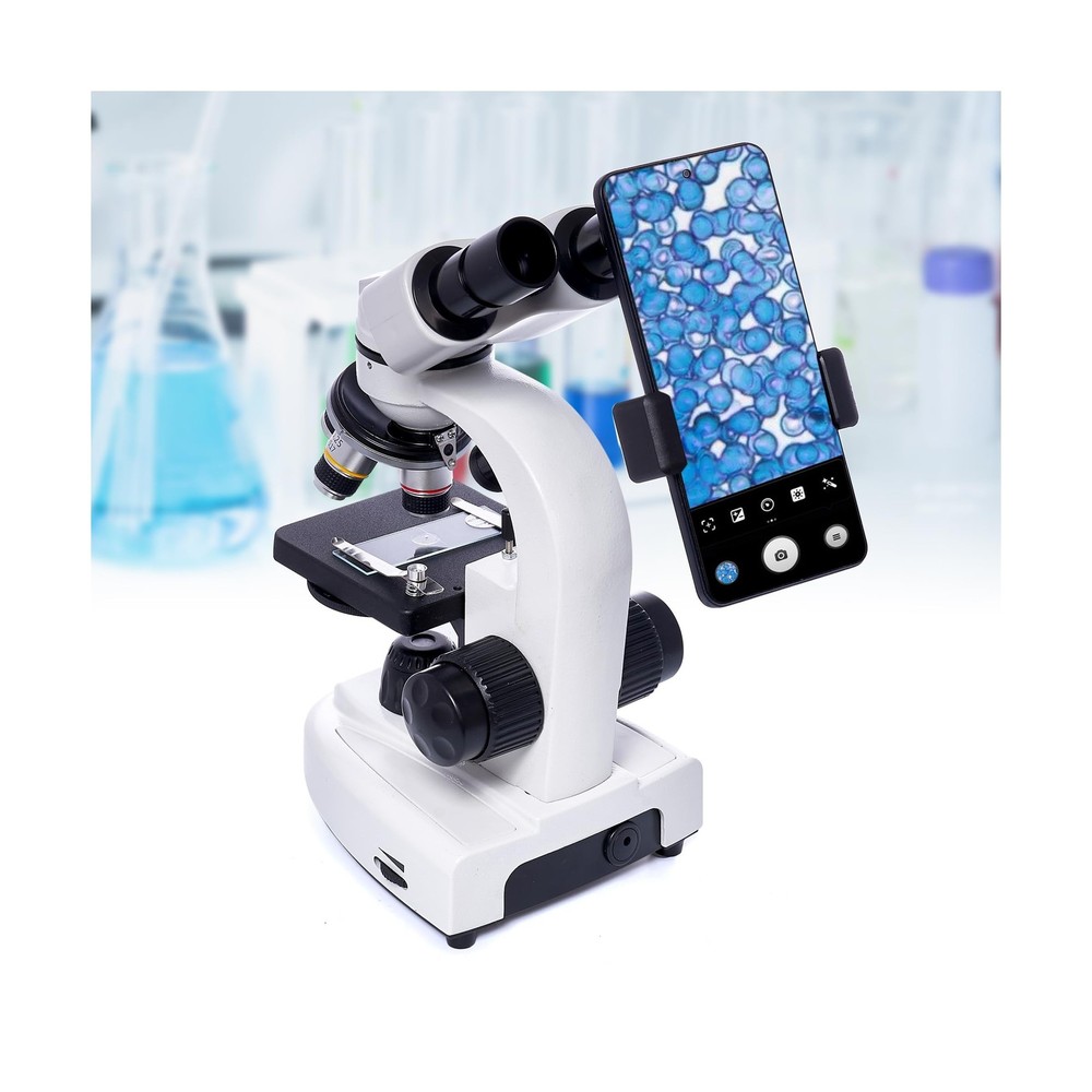 SELFIE CAT Laboratory Microscope for School, Binocular Compound Microscope 20...